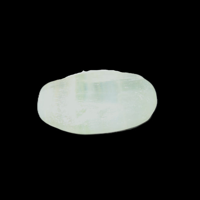 Pistachio Calcite tumbled stone 20-31mm 12-18g in sunlight - Rocks and Things Store