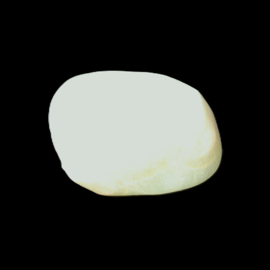 Pistachio Calcite tumbled stone 20-31mm 12-18g in sunlight - Rocks and Things Store