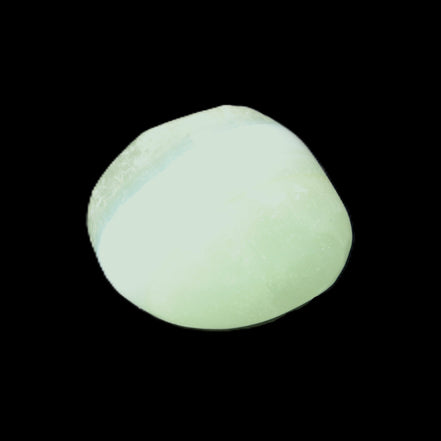 Pistachio Calcite tumbled stone 23-33mm 14-20g in sunlight - Rocks and Things Store