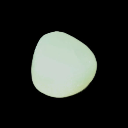 Pistachio Calcite tumbled stone 23-33mm 14-20g in sunlight - Rocks and Things Store