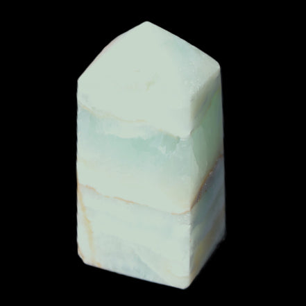 Pistachio Calcite obelisk 56*26*23mm 73g in sunlight - Rocks and Things Store
