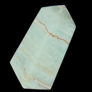 Pistachio Calcite obelisk 75*35*28mm 142g in sunlight - Rocks and Things Store