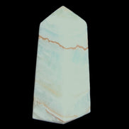 Pistachio Calcite obelisk 75*35*28mm 142g in sunlight - Rocks and Things Store