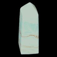 Pistachio Calcite obelisk 68*28*24mm 92g in sunlight - Rocks and Things Store