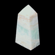 Pistachio Calcite obelisk 72*35*24mm 110g in sunlight - Rocks and Things Store