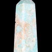 Blue Aragonite obelisk 113*40*30mm 256g in sunlight - Rocks and Things Store
