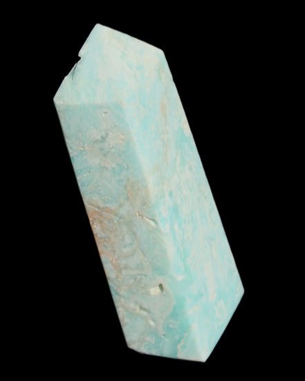 Blue Aragonite obelisk 113*40*30mm 256g in sunlight - Rocks and Things Store