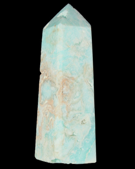 Blue Aragonite obelisk 113*40*30mm 256g in sunlight - Rocks and Things Store