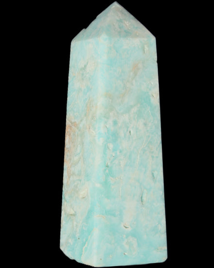Blue Aragonite obelisk 113*40*30mm 256g in sunlight - Rocks and Things Store
