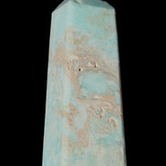 Blue Aragonite obelisk 113*40*30mm 256g in sunlight - Rocks and Things Store