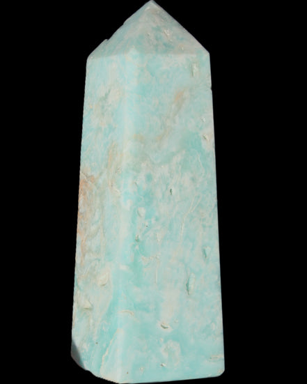 Blue Aragonite obelisk 113*40*30mm 256g in sunlight - Rocks and Things Store