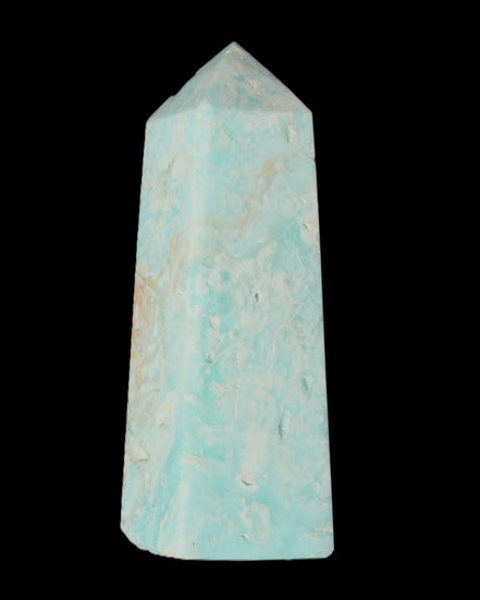 Blue Aragonite obelisk 113*40*30mm 256g in sunlight - Rocks and Things Store