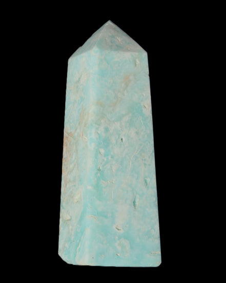 Blue Aragonite obelisk 113*40*30mm 256g in sunlight - Rocks and Things Store