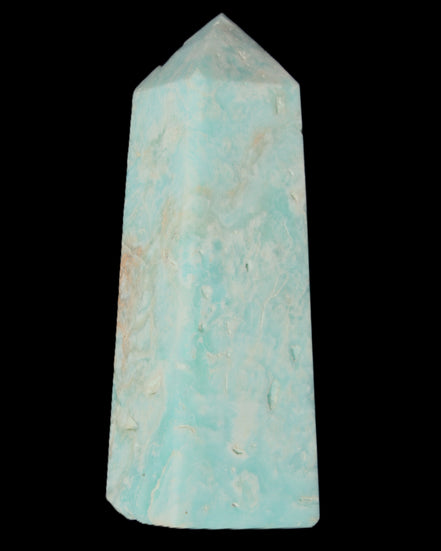 Blue Aragonite obelisk 113*40*30mm 256g in sunlight - Rocks and Things Store