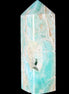 Blue Aragonite obelisk 134*42*35mm 440g in sunlight - Rocks and Things Store