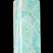 Blue Aragonite obelisk 134*42*35mm 440g in sunlight - Rocks and Things Store