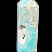 Blue Aragonite obelisk 134*42*35mm 440g in sunlight - Rocks and Things Store