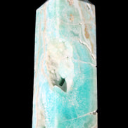 Blue Aragonite obelisk 134*42*35mm 440g in sunlight - Rocks and Things Store