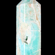 Blue Aragonite obelisk 134*42*35mm 440g in sunlight - Rocks and Things Store