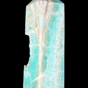 Blue Aragonite obelisk 134*42*35mm 440g in sunlight - Rocks and Things Store