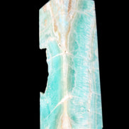 Blue Aragonite obelisk 134*42*35mm 440g in sunlight - Rocks and Things Store