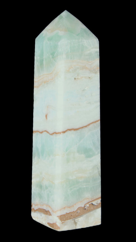 Blue Aragonite obelisk 140*36*34mm 395g in sunlight - Rocks and Things Store