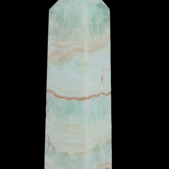 Blue Aragonite obelisk 140*36*34mm 395g in sunlight - Rocks and Things Store