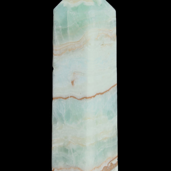 Blue Aragonite obelisk 140*36*34mm 395g in sunlight - Rocks and Things Store