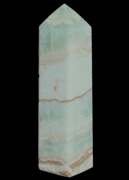 Blue Aragonite obelisk 140*36*34mm 395g in sunlight - Rocks and Things Store