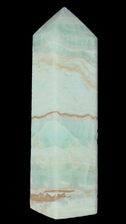 Blue Aragonite obelisk 140*36*34mm 395g in sunlight - Rocks and Things Store