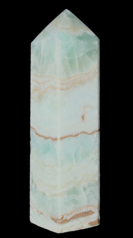 Blue Aragonite obelisk 140*36*34mm 395g in sunlight - Rocks and Things Store