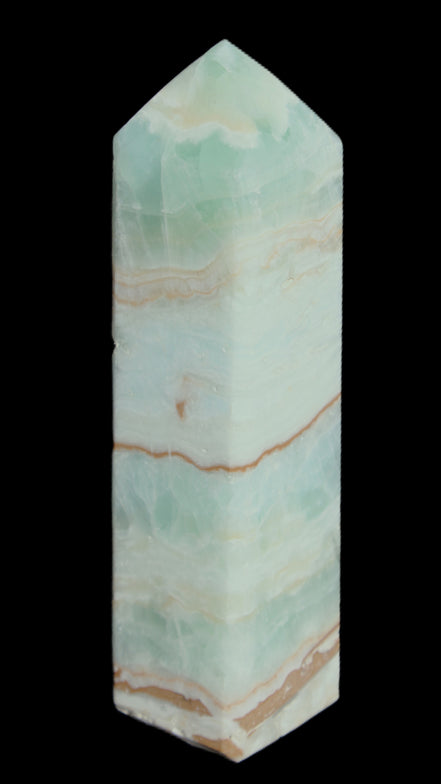 Blue Aragonite obelisk 140*36*34mm 395g in sunlight - Rocks and Things Store