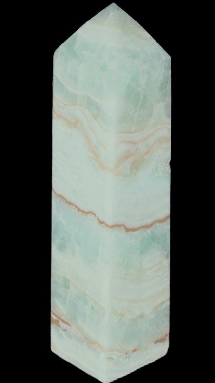 Blue Aragonite obelisk 140*36*34mm 395g in sunlight - Rocks and Things Store