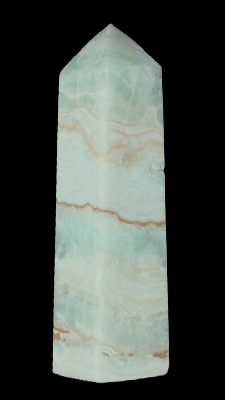 Blue Aragonite obelisk 140*36*34mm 395g in sunlight - Rocks and Things Store