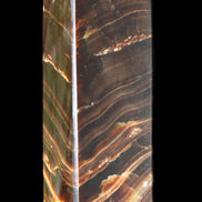 Chocolate Calcite obelisk 114*33*26mm 249g in sunlight - Rocks and Things Store