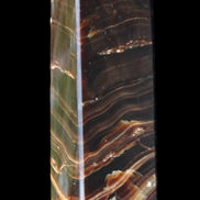 Chocolate Calcite obelisk 114*33*26mm 249g in sunlight - Rocks and Things Store