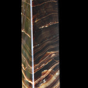 Chocolate Calcite obelisk 114*33*26mm 249g in sunlight - Rocks and Things Store