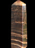 Chocolate Calcite obelisk 110*30*24mm 214g in sunlight - Rocks and Things Store