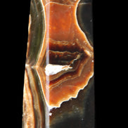 Chocolate Calcite obelisk 107*33*32mm 236g in sunlight - Rocks and Things Store