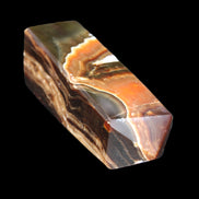 Chocolate Calcite obelisk 107*33*32mm 236g in sunlight - Rocks and Things Store