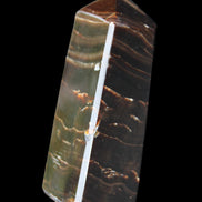 Chocolate Calcite obelisk 92*33*28mm 196g in sunlight - Rocks and Things Store