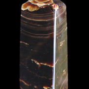 Chocolate Calcite obelisk 92*33*28mm 196g in sunlight - Rocks and Things Store