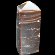 Chocolate Calcite obelisk 92*33*28mm 196g in sunlight - Rocks and Things Store