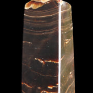 Chocolate Calcite obelisk 92*33*28mm 196g in sunlight - Rocks and Things Store