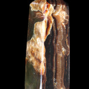 Chocolate Calcite obelisk 95*31*31mm 203g in sunlight - Rocks and Things Store