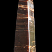 Chocolate Calcite obelisk 87*24*22mm 90.8g in sunlight - Rocks and Things Store