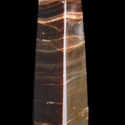Chocolate Calcite obelisk 87*24*22mm 90.8g in sunlight - Rocks and Things Store