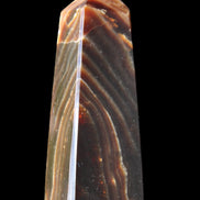 Chocolate Calcite obelisk 78*29*18mm 84g in sunlight - Rocks and Things Store