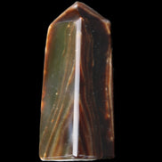 Chocolate Calcite obelisk 62*25*21mm 73g in sunlight - Rocks and Things Store