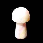 Pale and Yellow Calcite mushroom 30-37mm 14-21g in sunlight - Rocks and Things Store